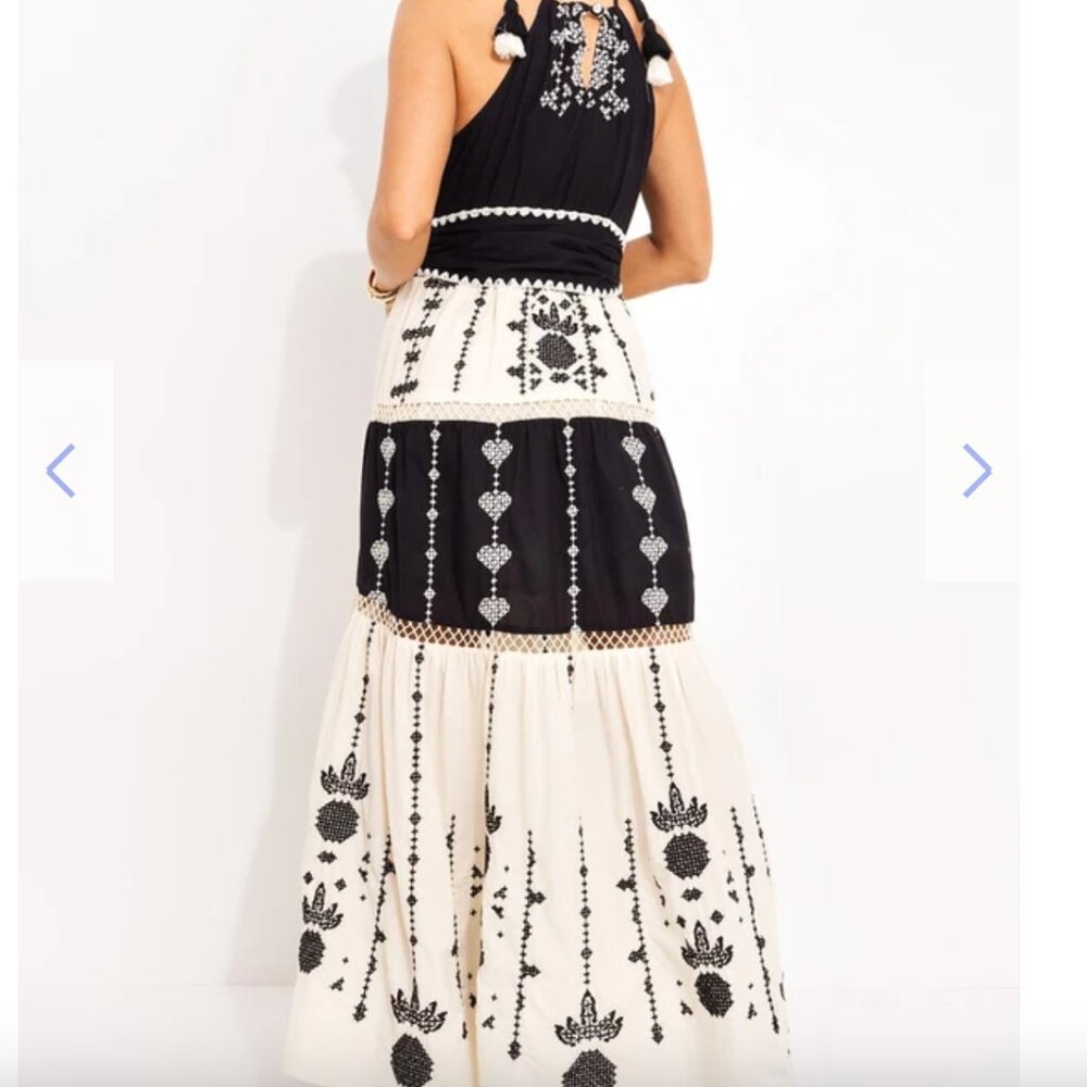FARM Rio Farm Rio  Embroidered & Printed Macaw Maxi Dress Modern Bohemian - Picture 5 of 16